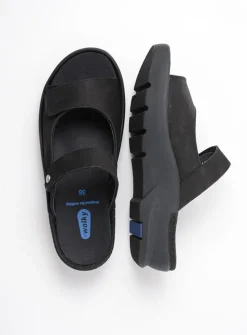 DAMES Wolky Slippers<Zaandam - zwart nubuck