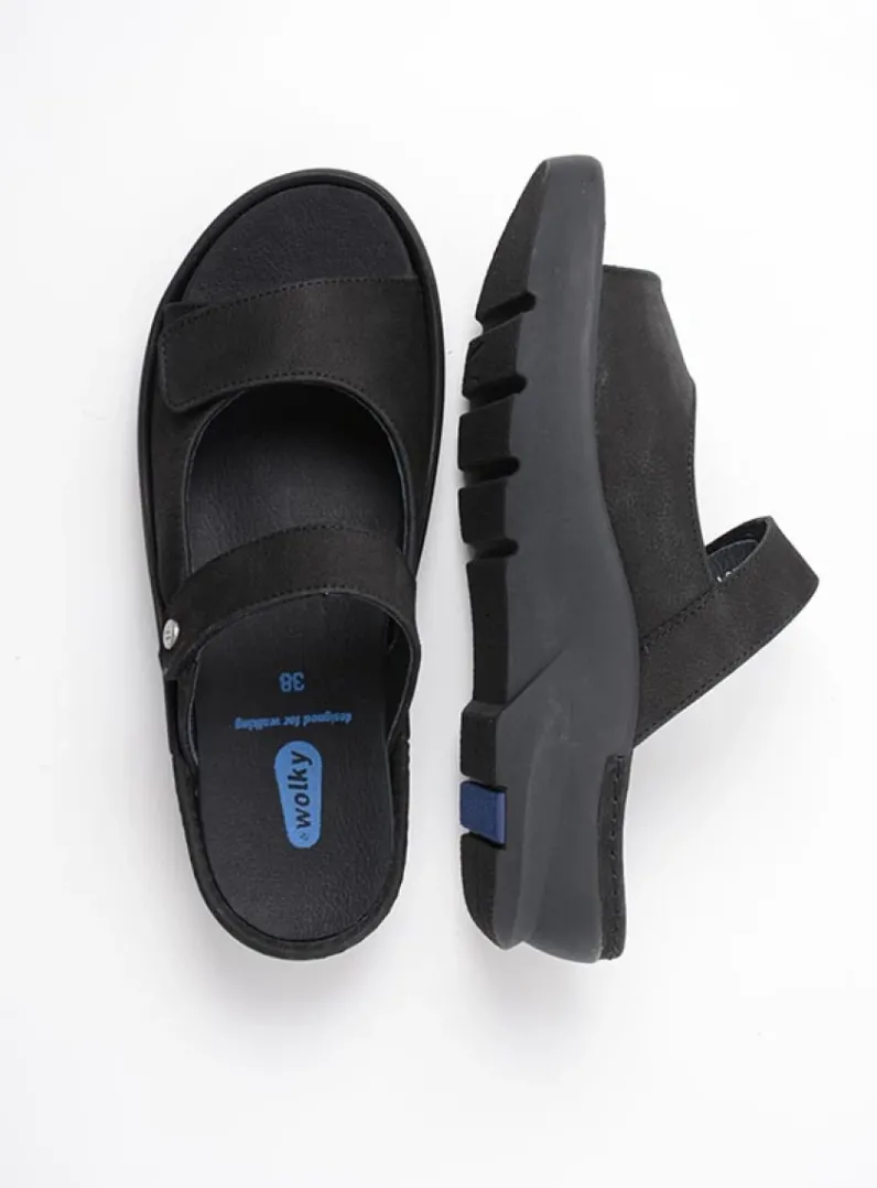 DAMES Wolky Slippers<Zaandam - zwart nubuck