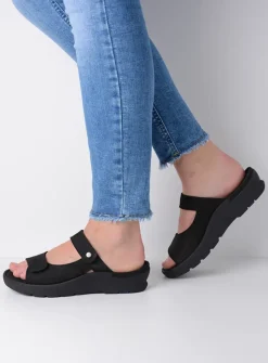 DAMES Wolky Slippers<Zaandam - zwart nubuck