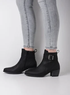 DAMES Wolky Herfst/Winter|Enkellaarsjes<Zavalla HV - zwart nubuck