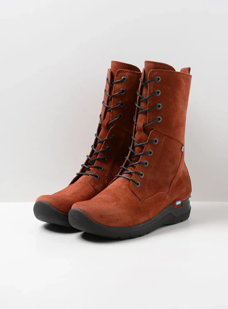 DAMES Wolky Hoge Veterschoenen|Veterlaarzen<Zigzag - terra suede