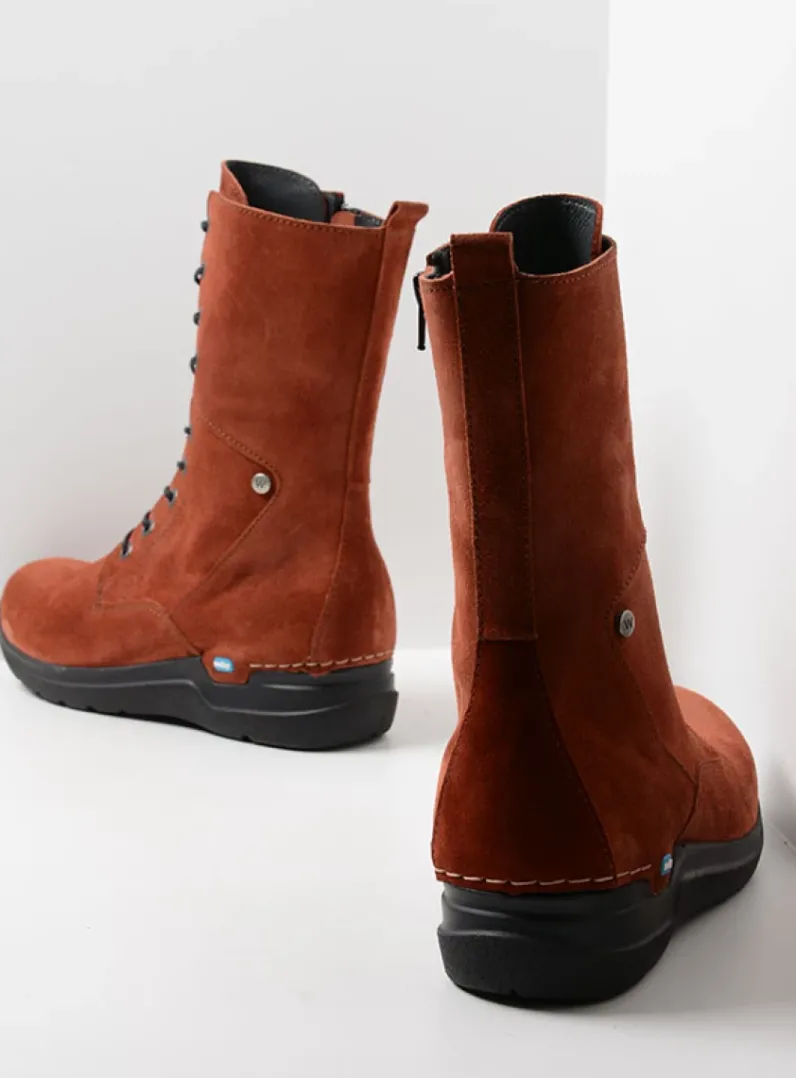 DAMES Wolky Hoge Veterschoenen|Veterlaarzen<Zigzag - terra suede