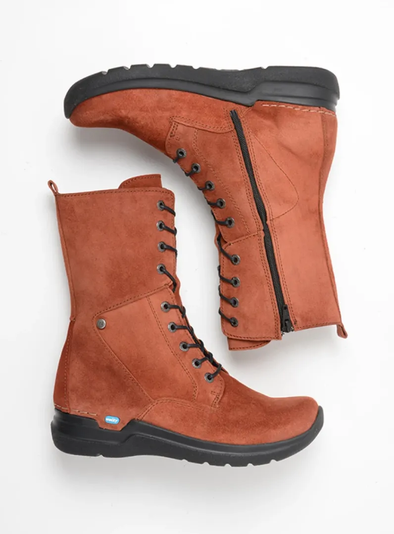 DAMES Wolky Hoge Veterschoenen|Veterlaarzen<Zigzag - terra suede
