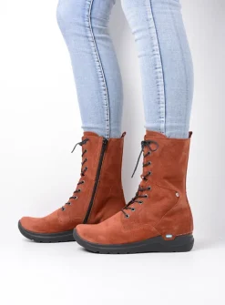 DAMES Wolky Hoge Veterschoenen|Veterlaarzen<Zigzag - terra suede