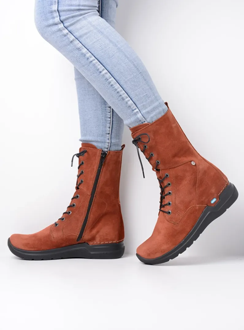 DAMES Wolky Hoge Veterschoenen|Veterlaarzen<Zigzag - terra suede